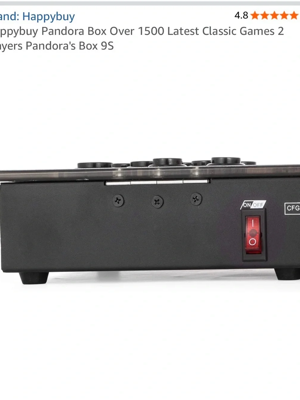 White Pandora's Box 9S Arcade Console with Dual Joysticks